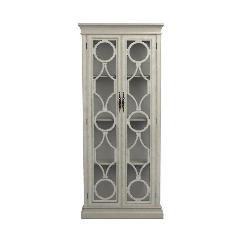 2-door Display Tall Cabinet Antique White 951827