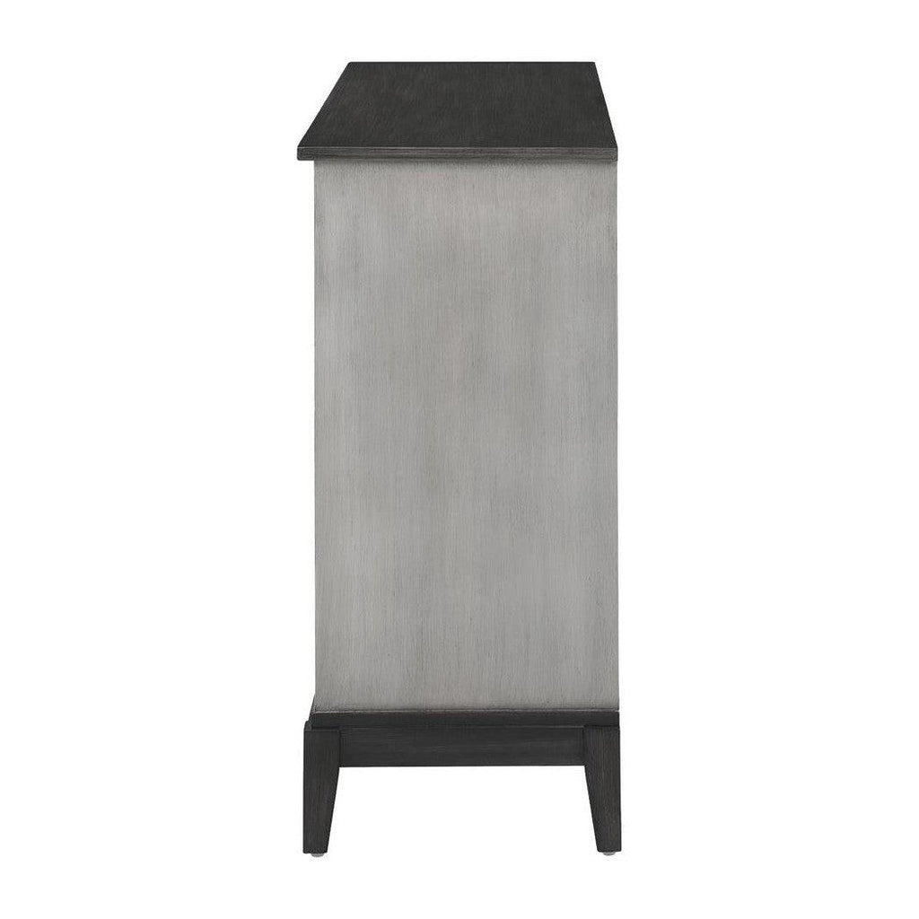 Gilles 2-Door Accent Cabinet Brushed Black and Grey 951839