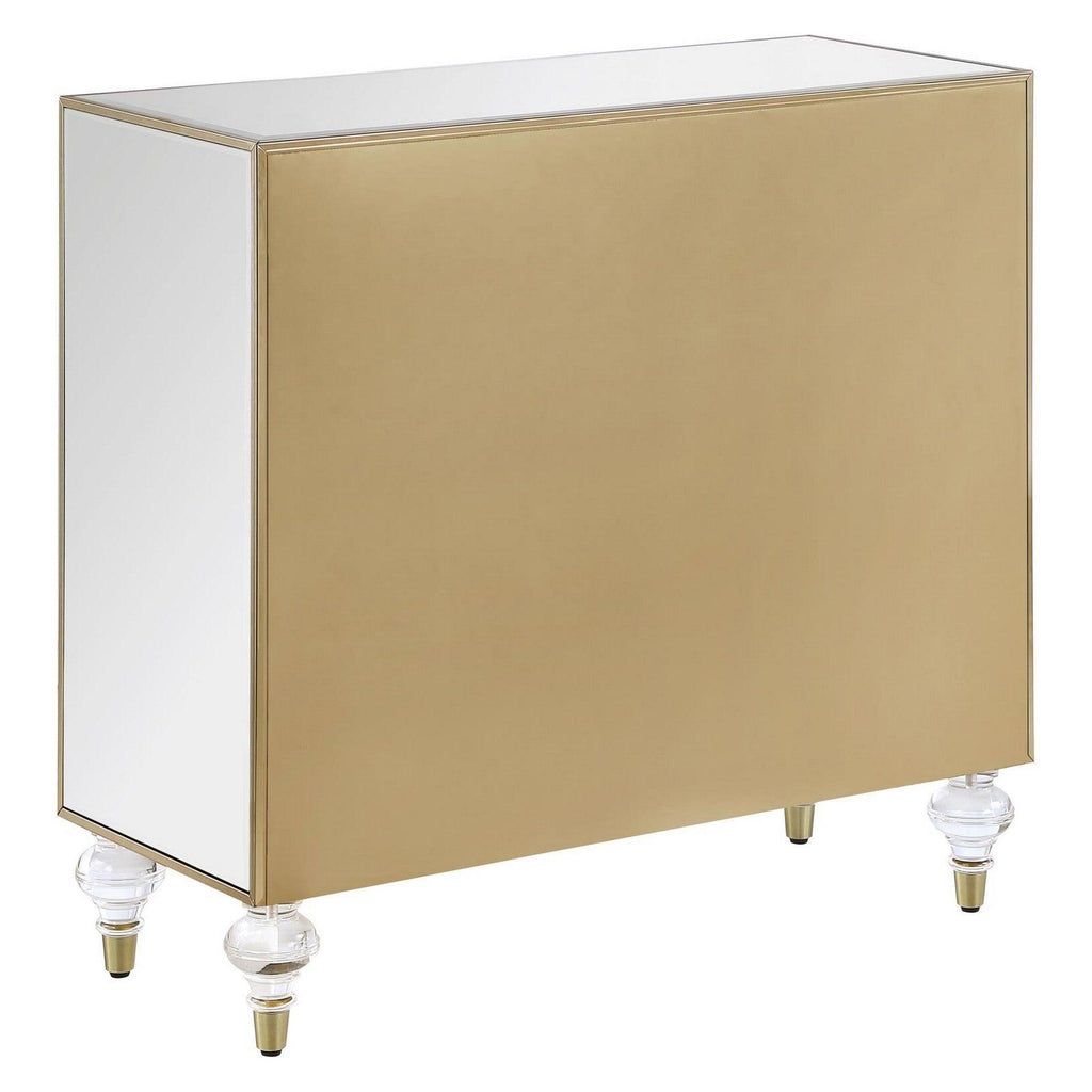 Lupin 2-door Accent Cabinet Mirror and Champagne 951854