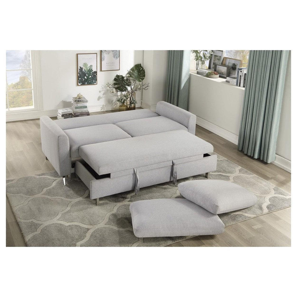 SOFA WITH PULL-OUT BED & CLICK-CLACK BACK 9525GRY-3CL