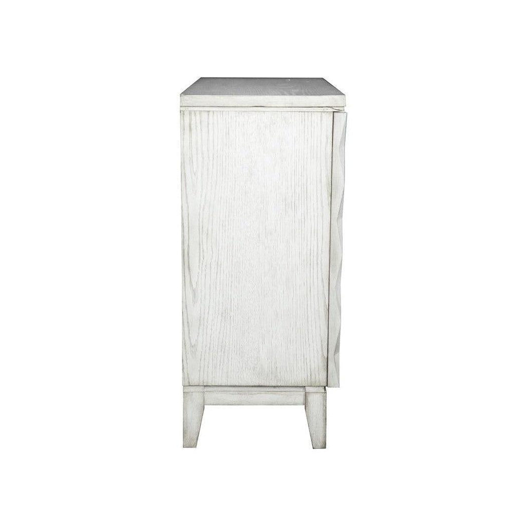 Geena Accent Cabinet with Carved Door Antique White 953340