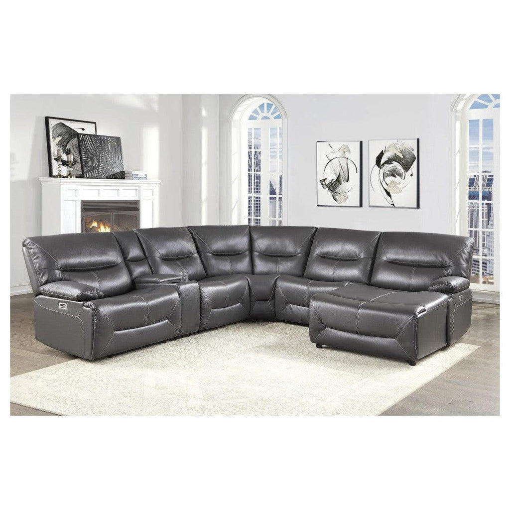 (6)6-Piece Power Reclining Sectional 9579GRY*6LRRCPW