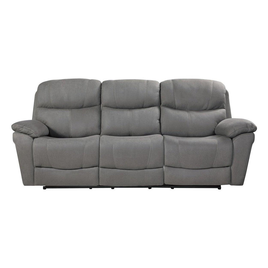 Power Double Reclining Sofa with Power Headrests 9580GY-3PWH