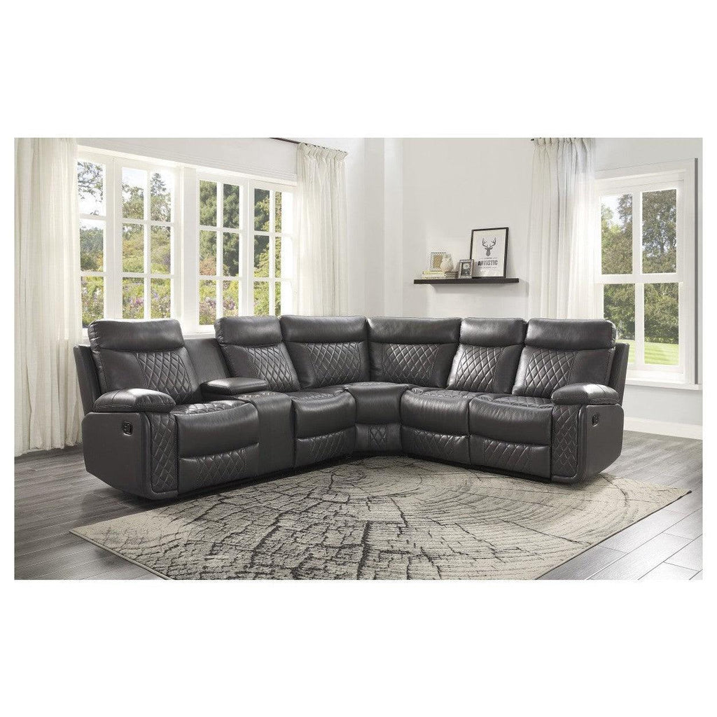 (3)3-Piece Reclining Sectional 9599GRY*SC
