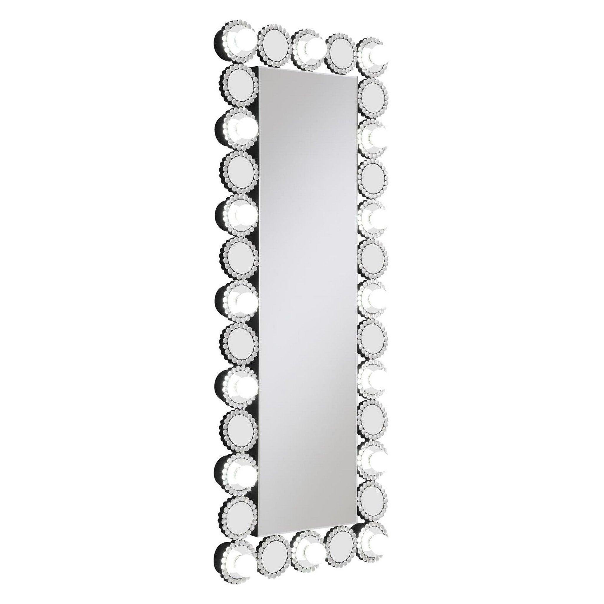 Coaster Aghes Rectangular Wall Mirror with LED Lighting Mirror