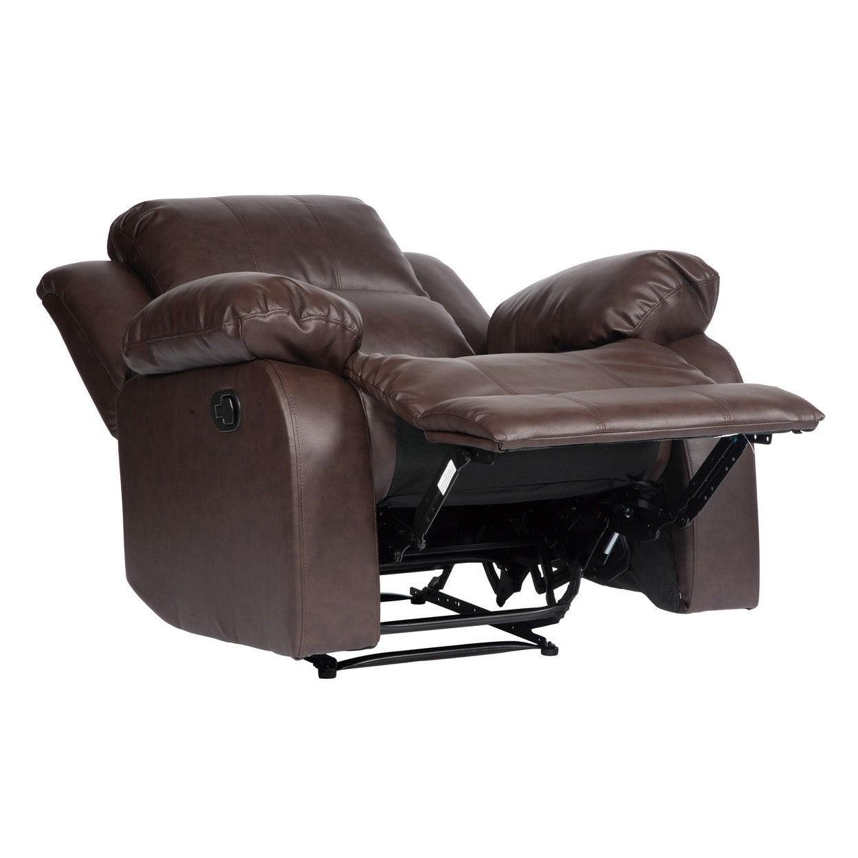 Juego de sillón reclinable marrón chocolate Dynamo
