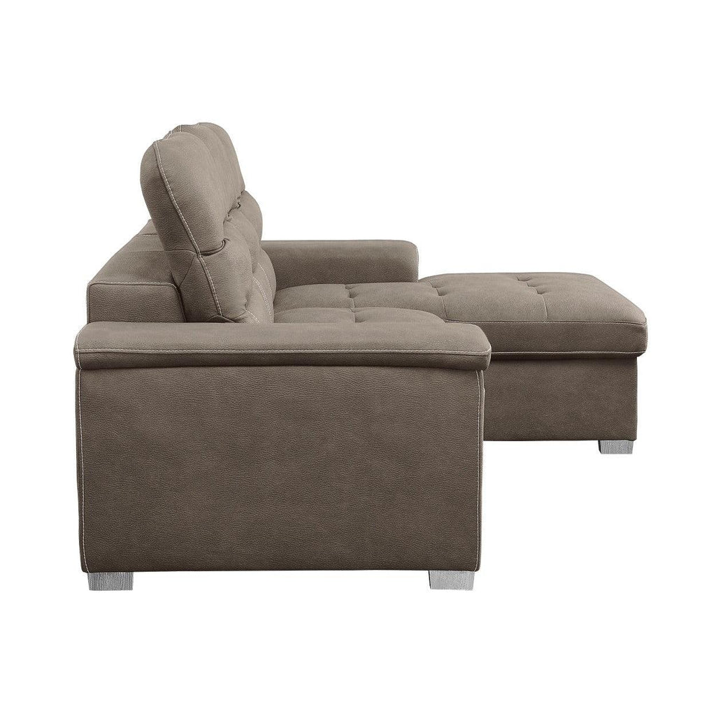 (2)2-Piece Sectional with Pull-out Bed and Hidden Storage 9808STP*SC