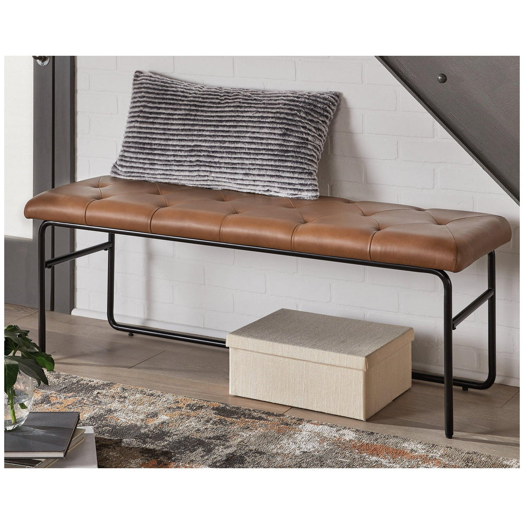 Donford Upholstered Accent Bench Ash-A3000154