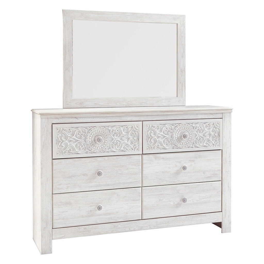 Paxberry Dresser and Mirror Ash-B181B8