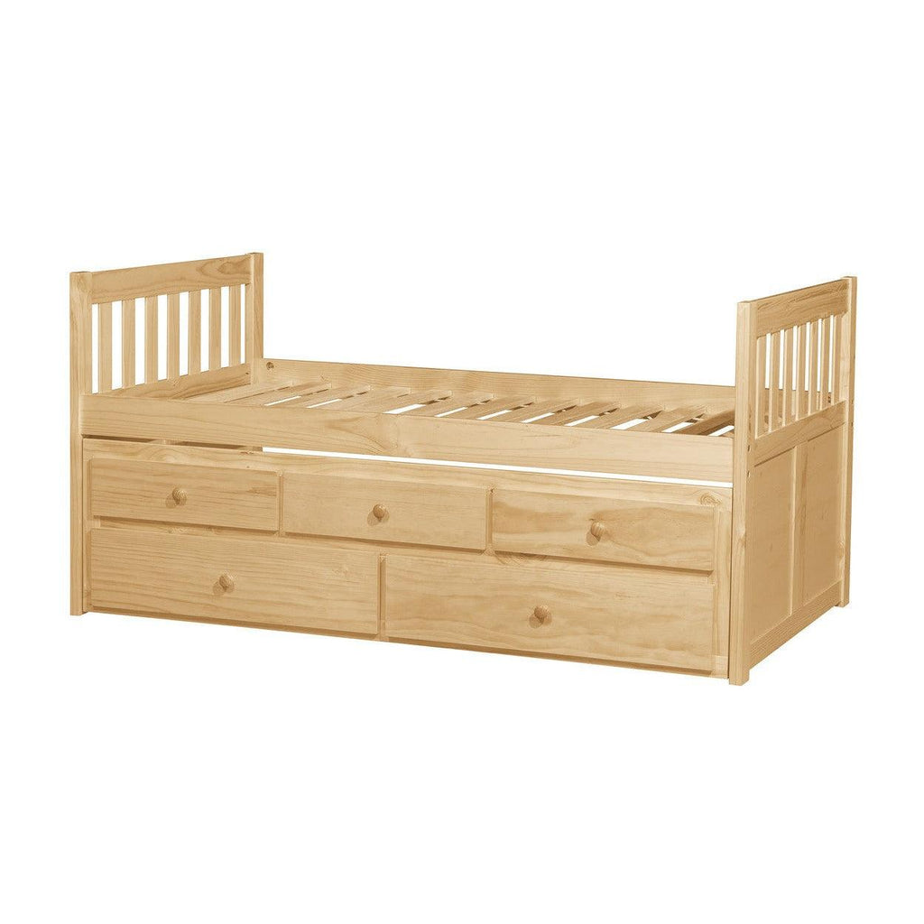 (2) TWIN/TWIN TRUNDLE BED WITH TWO STORAGE DRAWERS B2043PR-1*