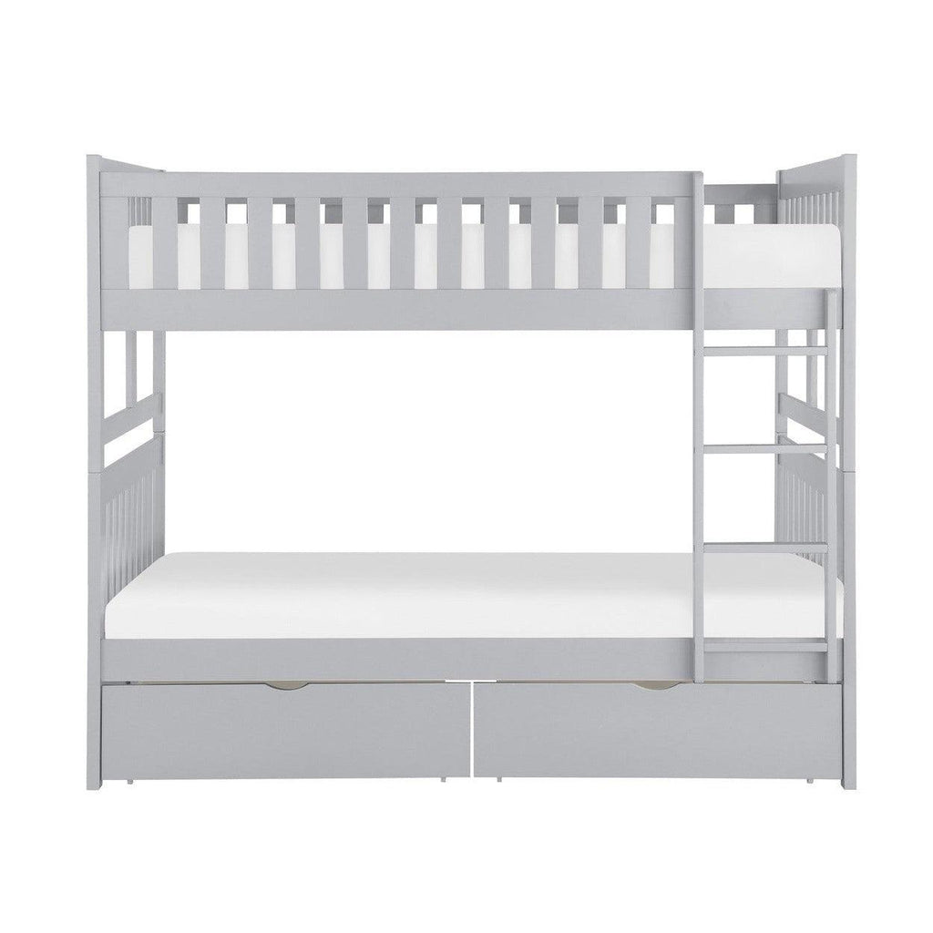 (4) Full/Full Bunk Bed with Storage Boxes B2063FF-1*T