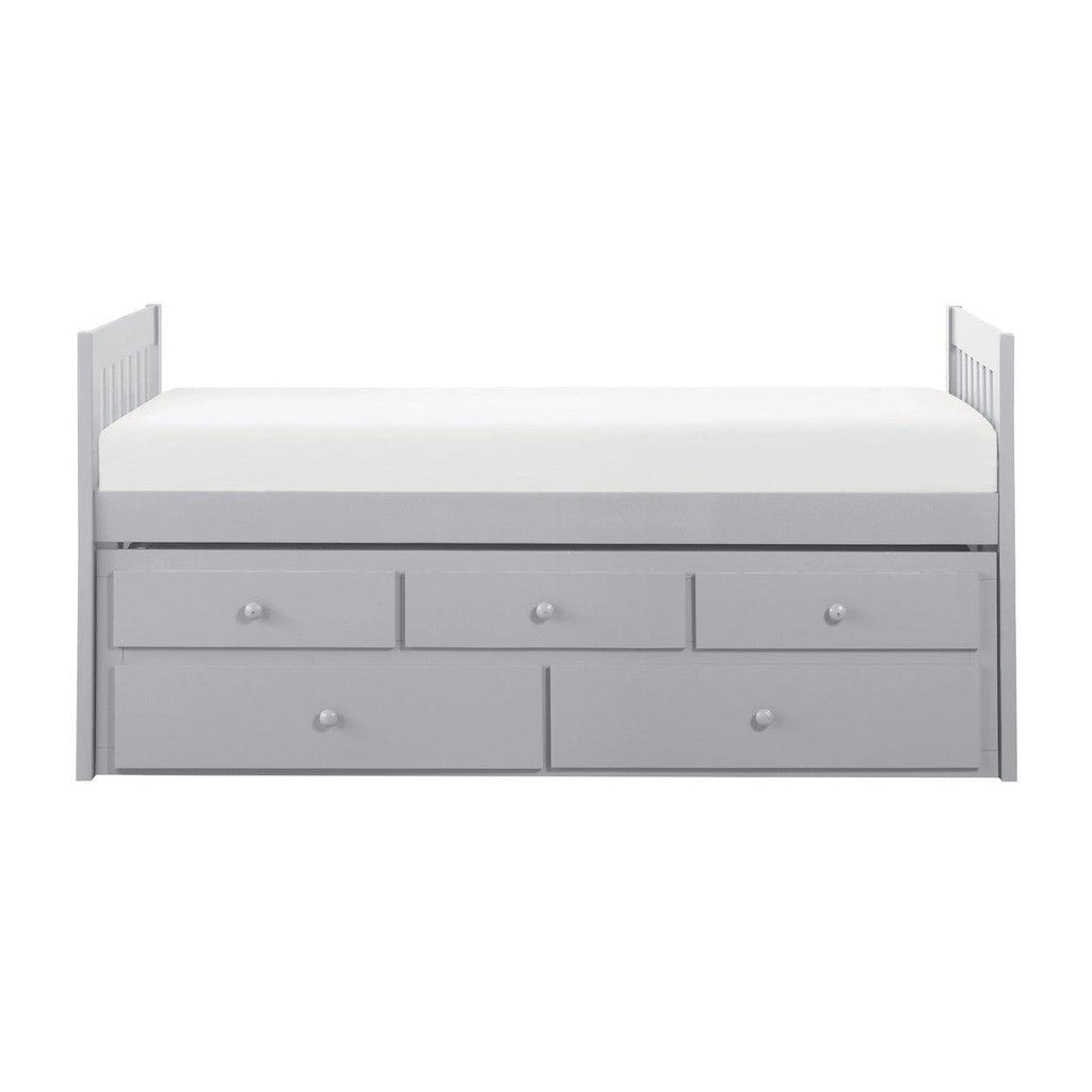 (2) TWIN/TWIN TRUNDLE BED WITH TWO STORAGE DRAWERS B2063PR-1*