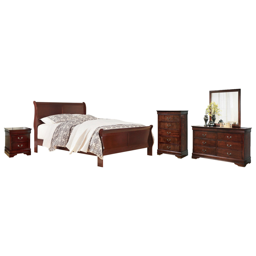 Alisdair King Sleigh Bed, Dresser, Mirror and Nightstand Ash-B376B13