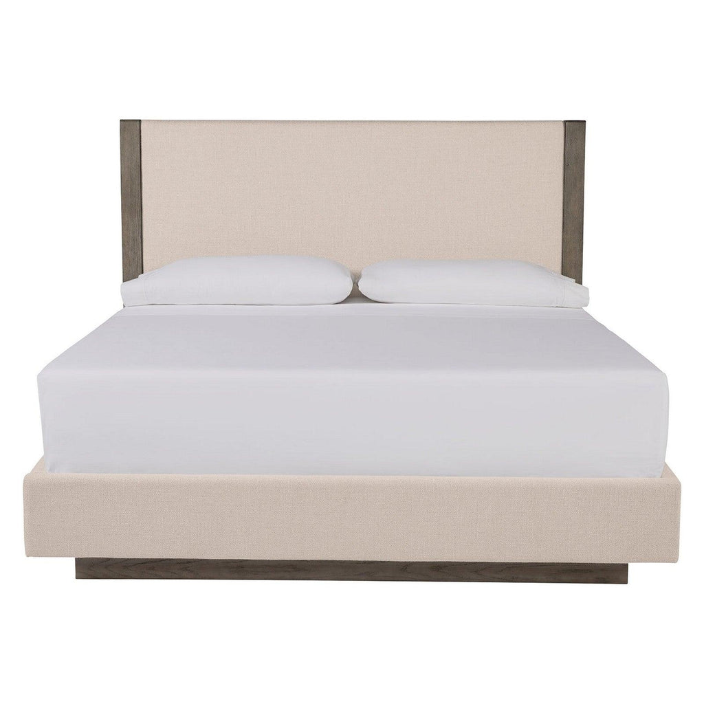 Anibecca Queen Upholstered Panel Bed Ash-B970B2