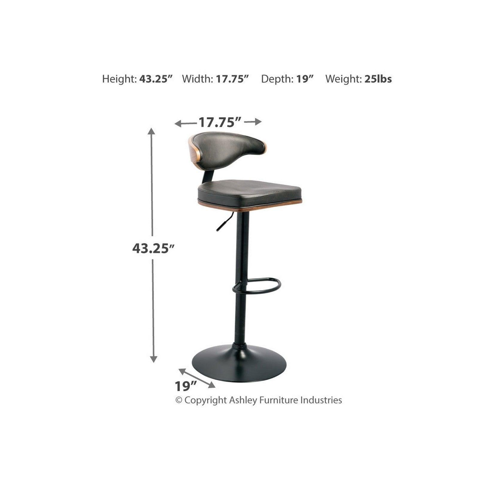 Bellatier Adjustable Height Bar Stool – Oak  Sofa Liquidators