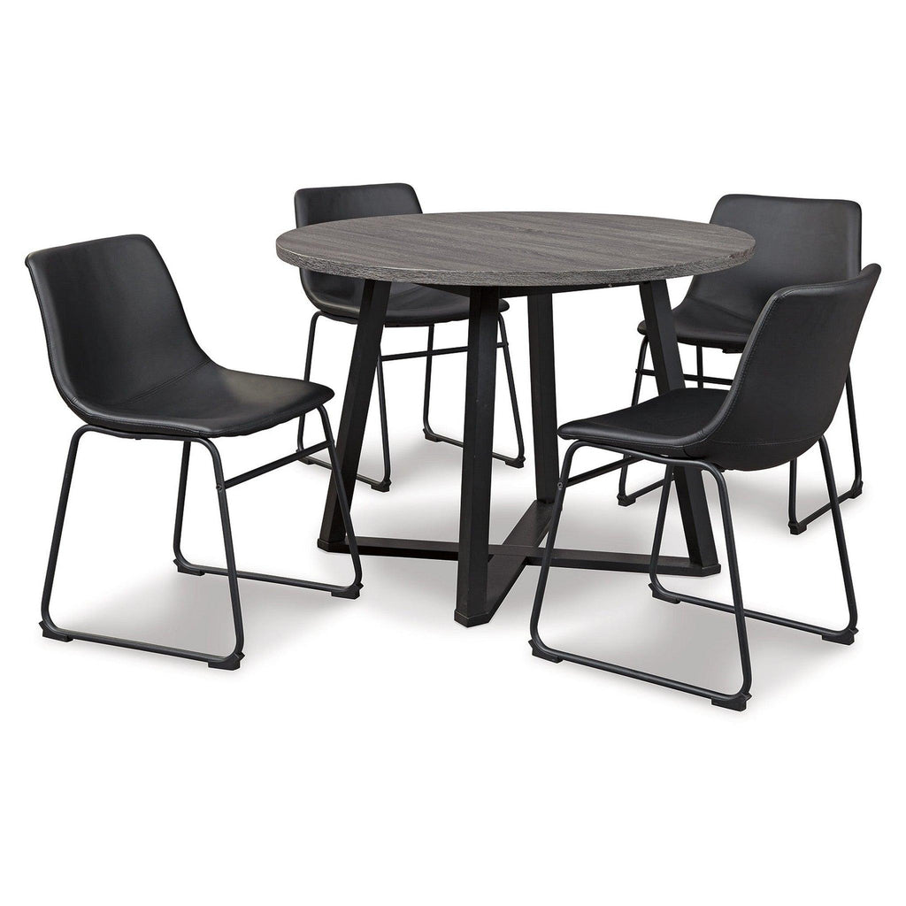Centiar Dining Table and 4 Chairs Ash-D372D1