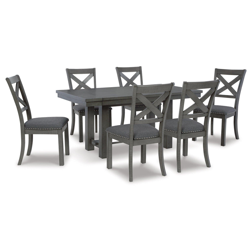 Myshanna Dining Table and 6 Chairs Ash-D629D8