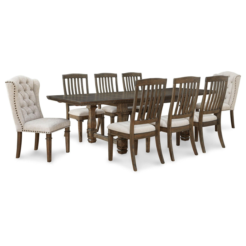 Markenburg Dining Table and 8 Chairs Ash-D770D3