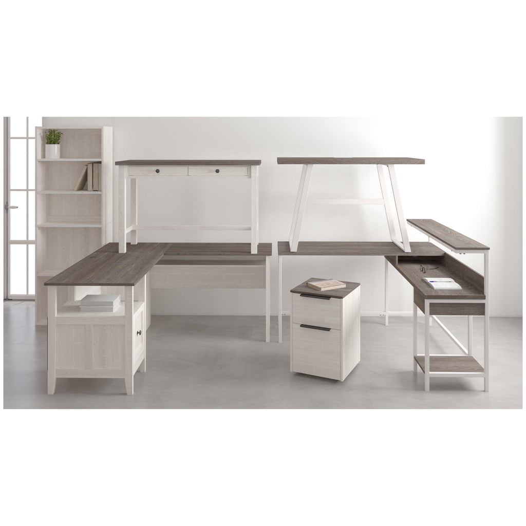 Dorrinson Home Office L-Desk with Storage Ash-H287-24