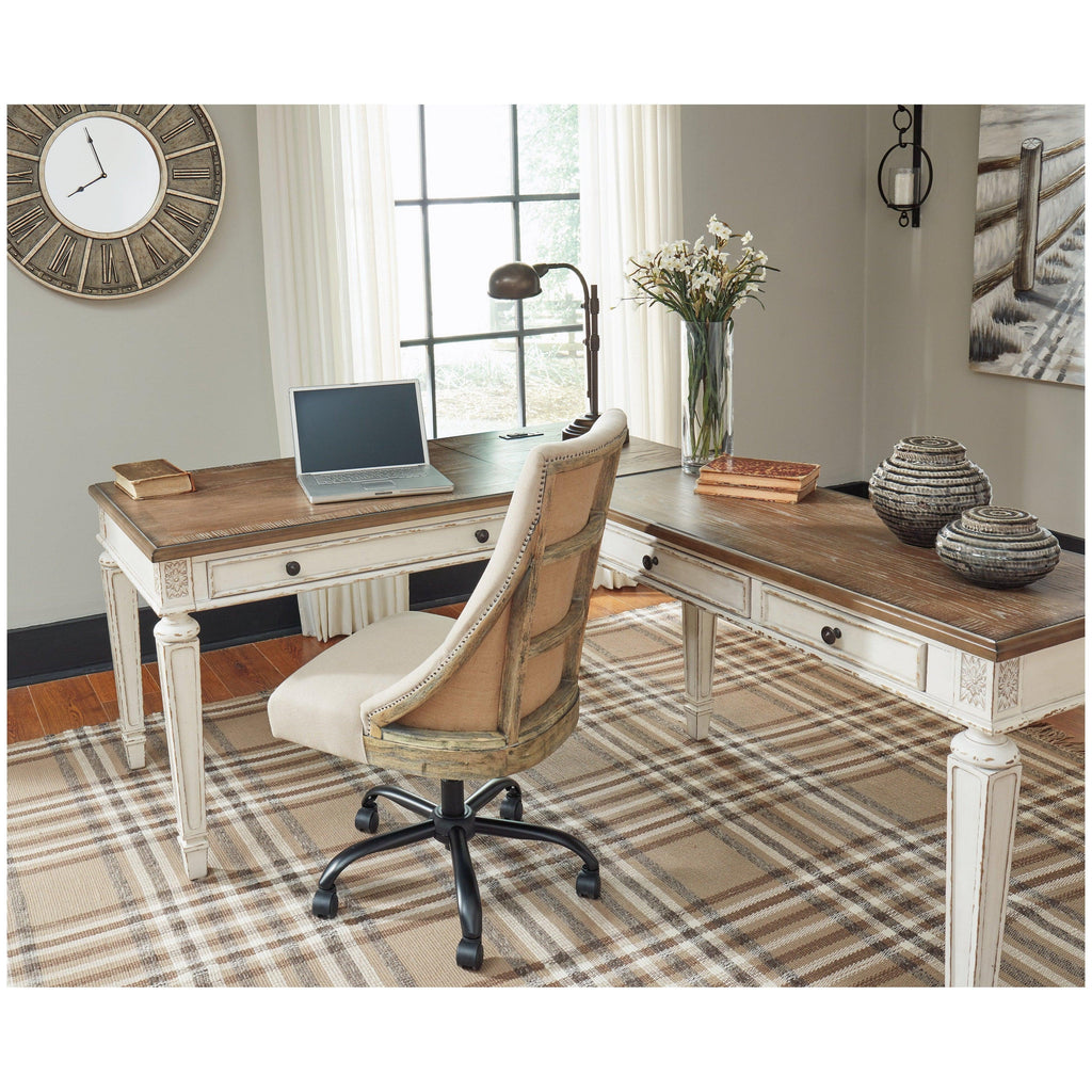 Realyn 2-Piece Home Office Lift Top Desk Ash-H743H2