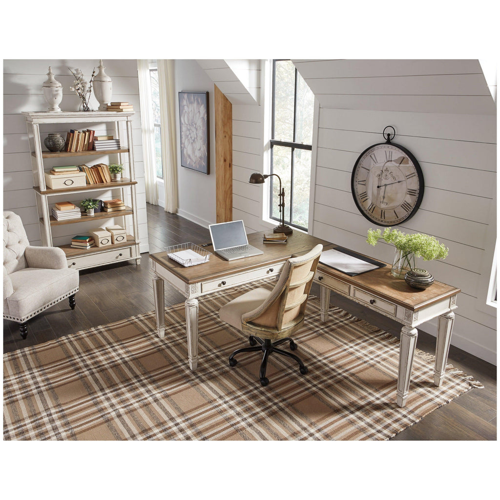 Realyn 2-Piece Home Office Desk Ash-H743H1