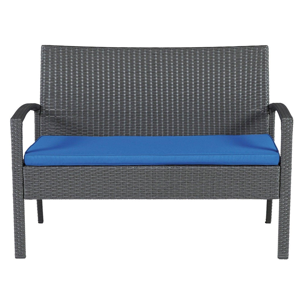 Alina Outdoor Love/Chairs/Table Set (Set of 4) Ash-P328-080