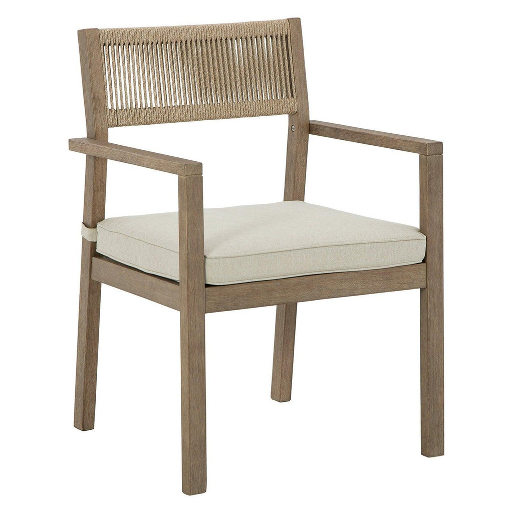 Aria Plains Arm Chair with Cushion (Set of 2) Ash-P359-601A