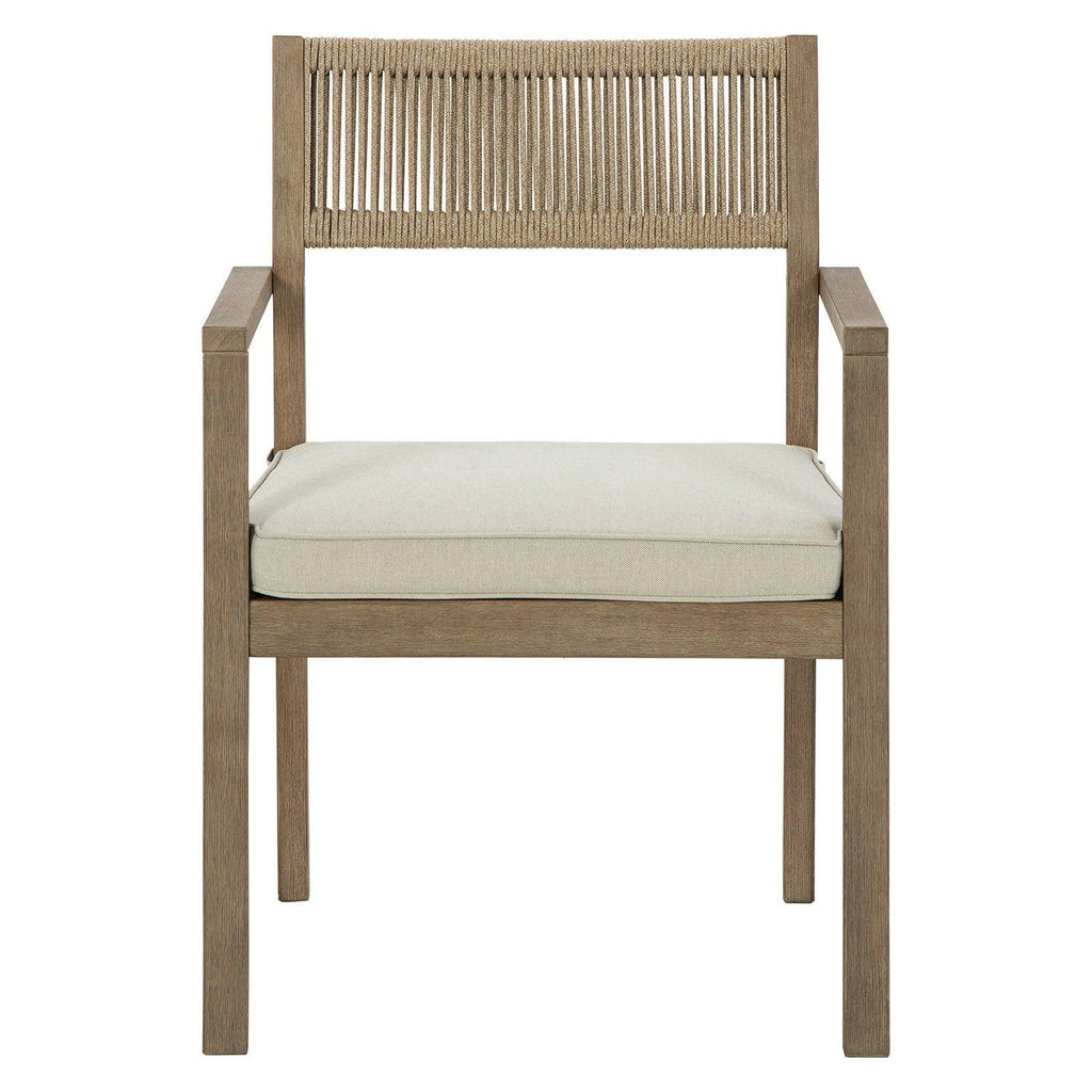 Aria Plains Arm Chair with Cushion (Set of 2) Ash-P359-601A