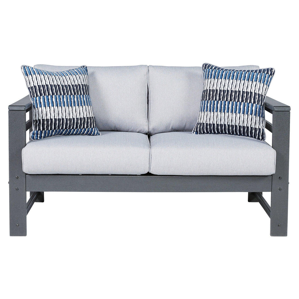 Amora Outdoor Loveseat with Cushion Ash-P417-835