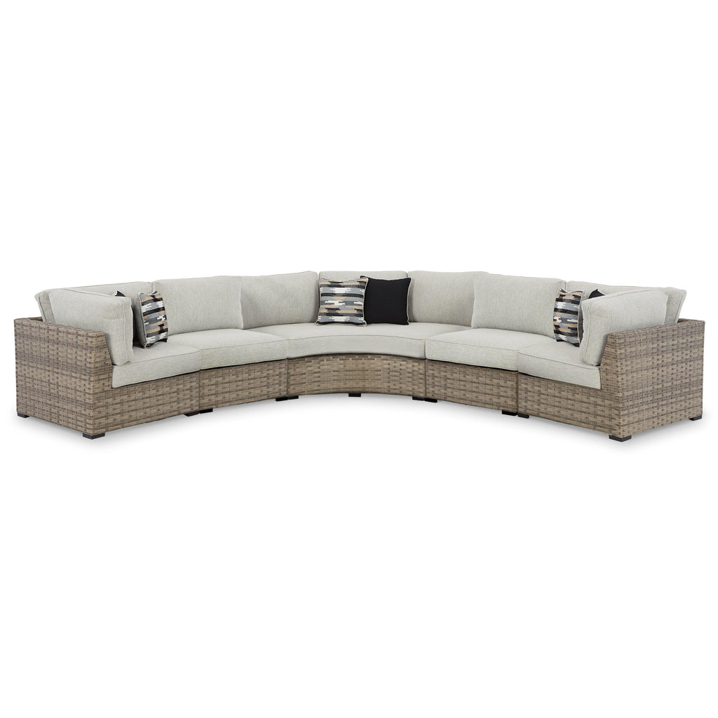 Calworth 9-Piece Outdoor Sectional Ash-P458P11