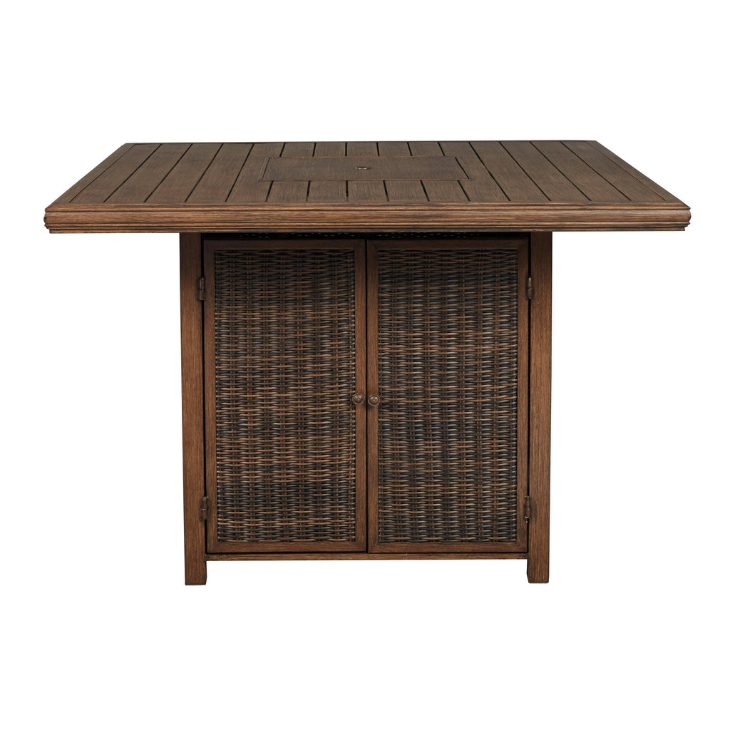 Paradise Trail Bar Table with Fire Pit Ash-P750-665