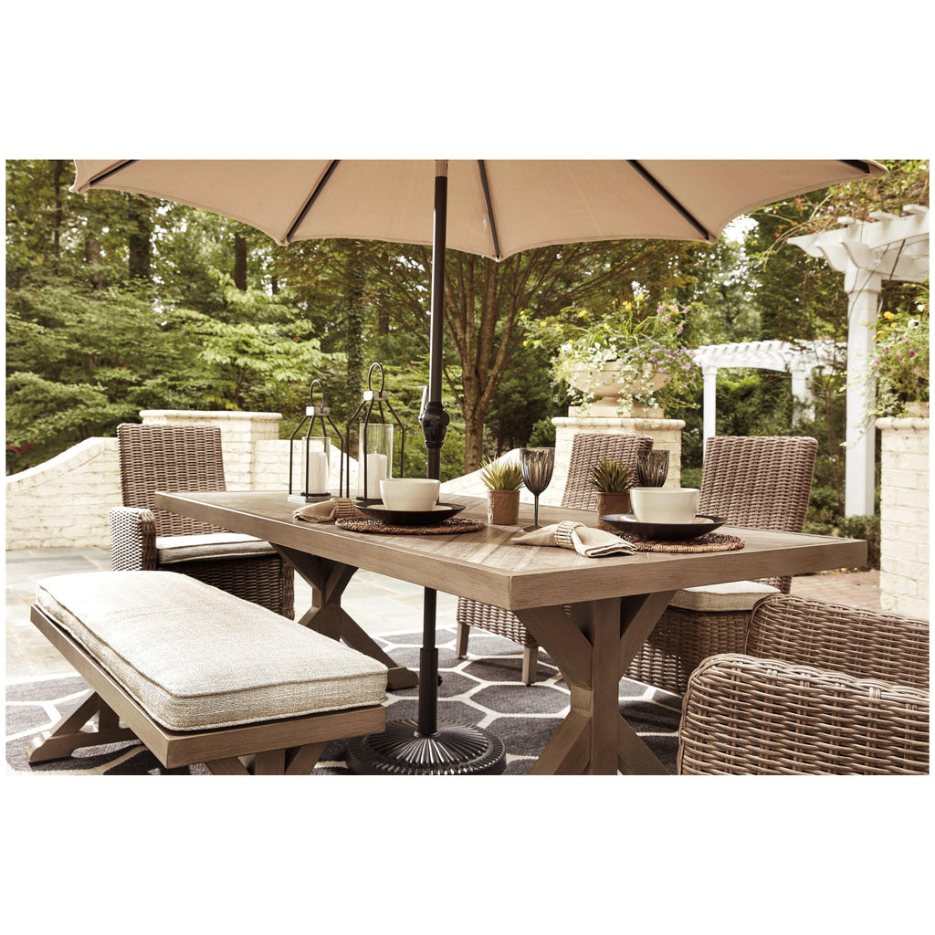 Beachcroft Dining Table with Umbrella Option Ash-P791-625