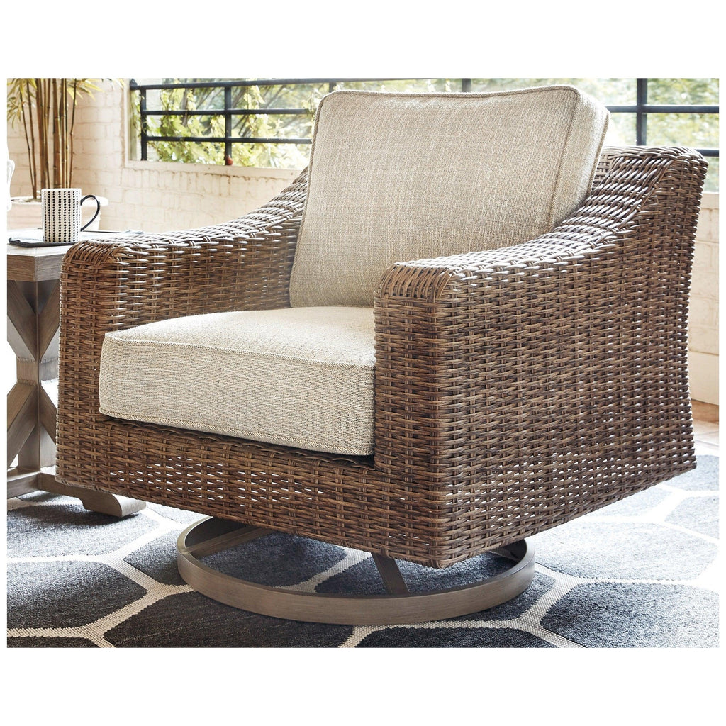 Beachcroft Swivel Lounge Chair Ash-P791-821