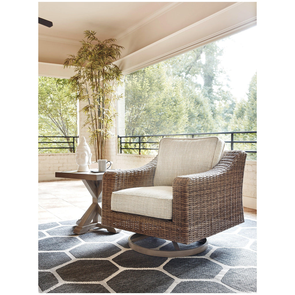 Beachcroft Swivel Lounge Chair Ash-P791-821