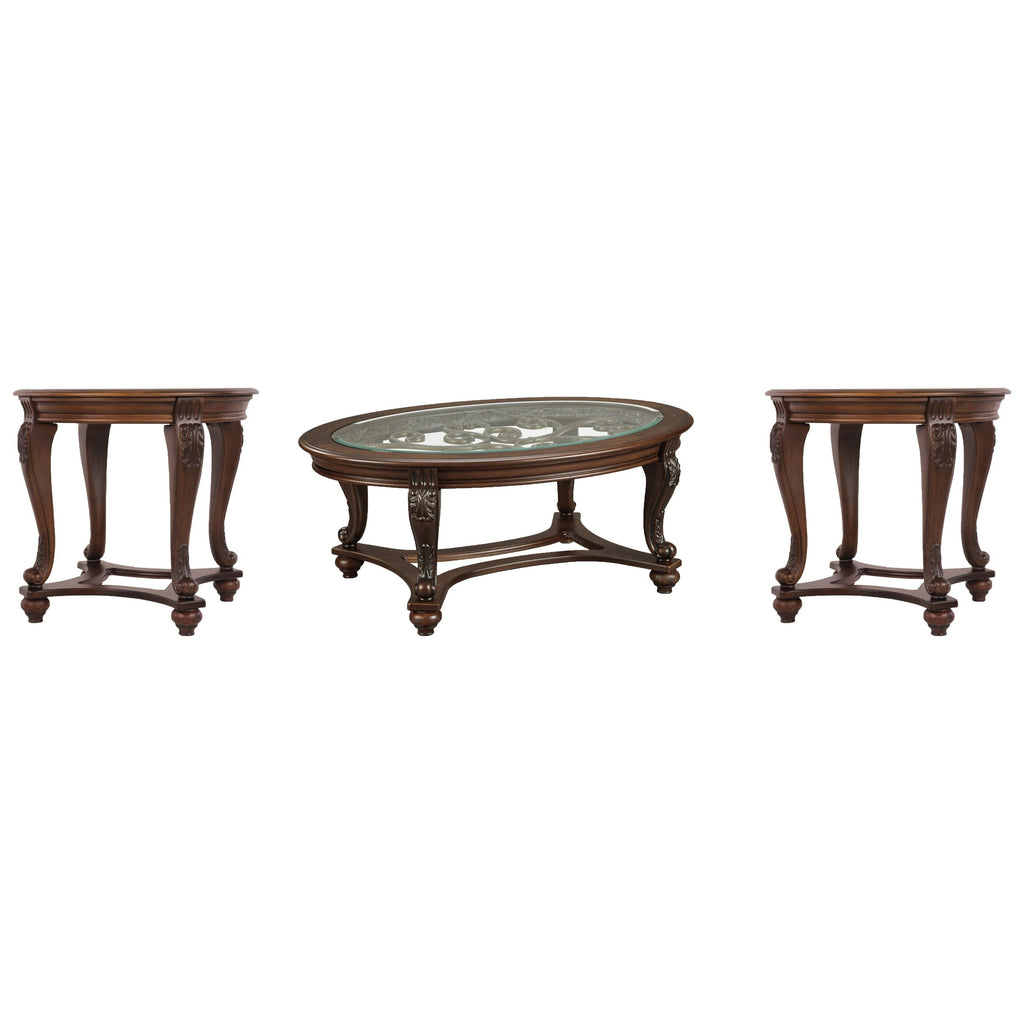 Norcastle Coffee Table and 2 End Tables Ash-T499T1
