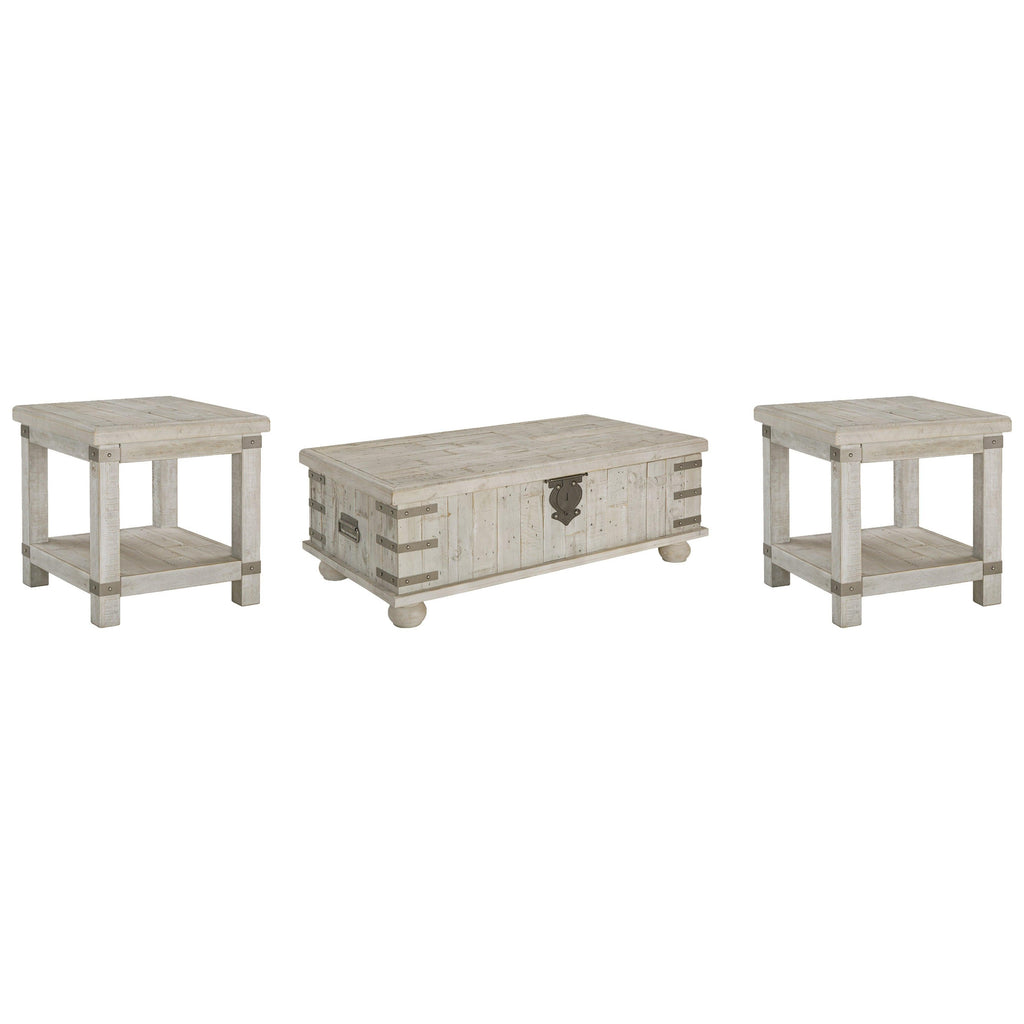 Carynhurst Coffee Table and 2 End Tables Ash-T757T1