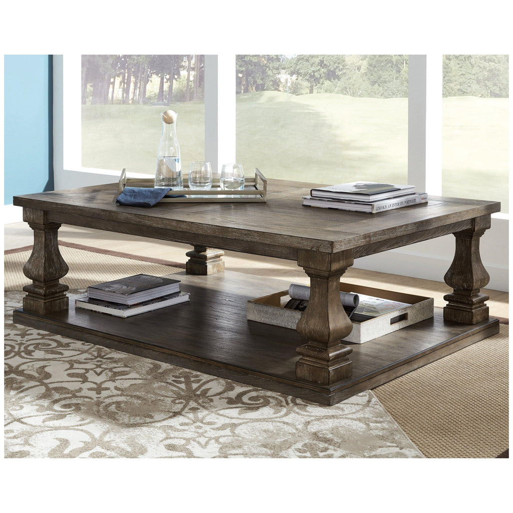 Johnelle Coffee Table and 2 End Tables Ash-T776T1