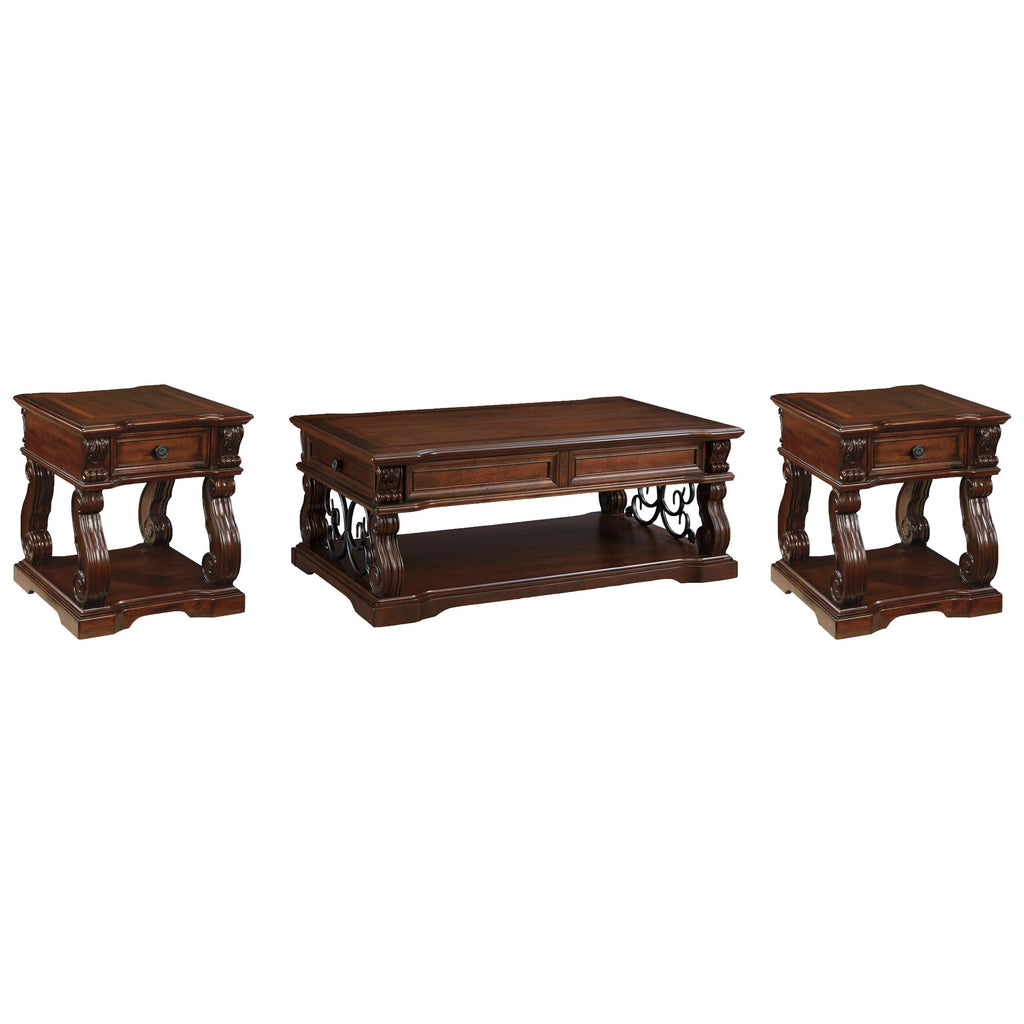 Alymere Coffee Table and 2 End Tables Ash-T869T1