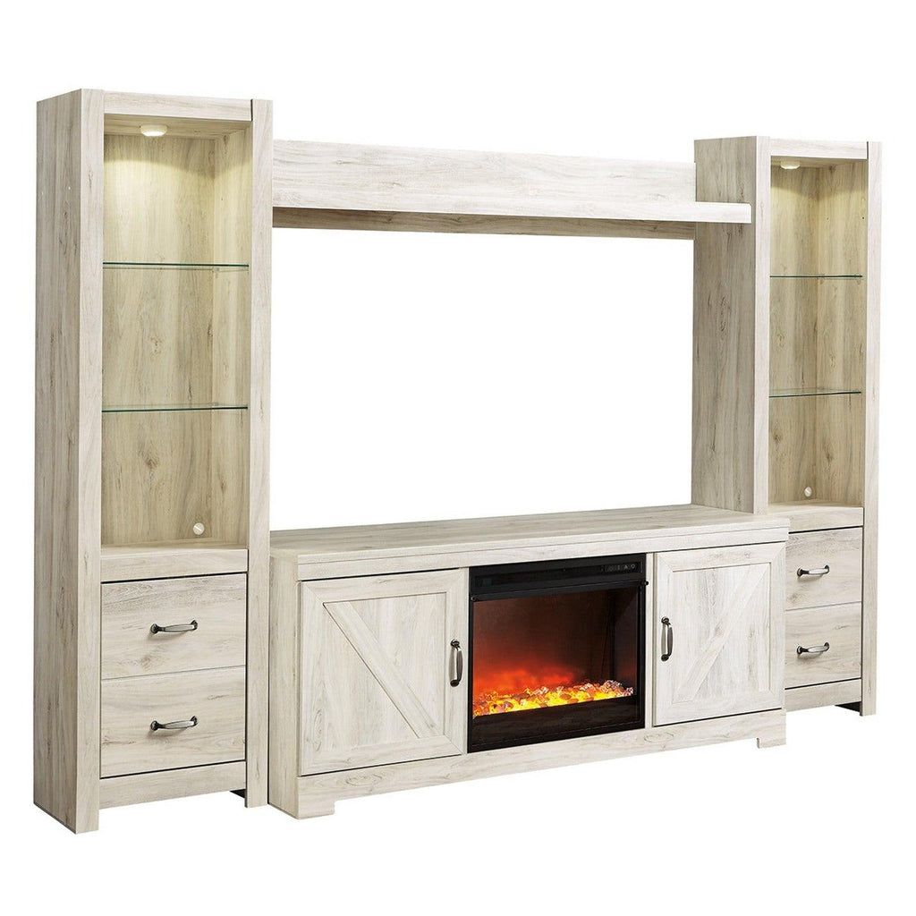Bellaby 4-Piece Entertainment Center with Fireplace Ash-W331W5