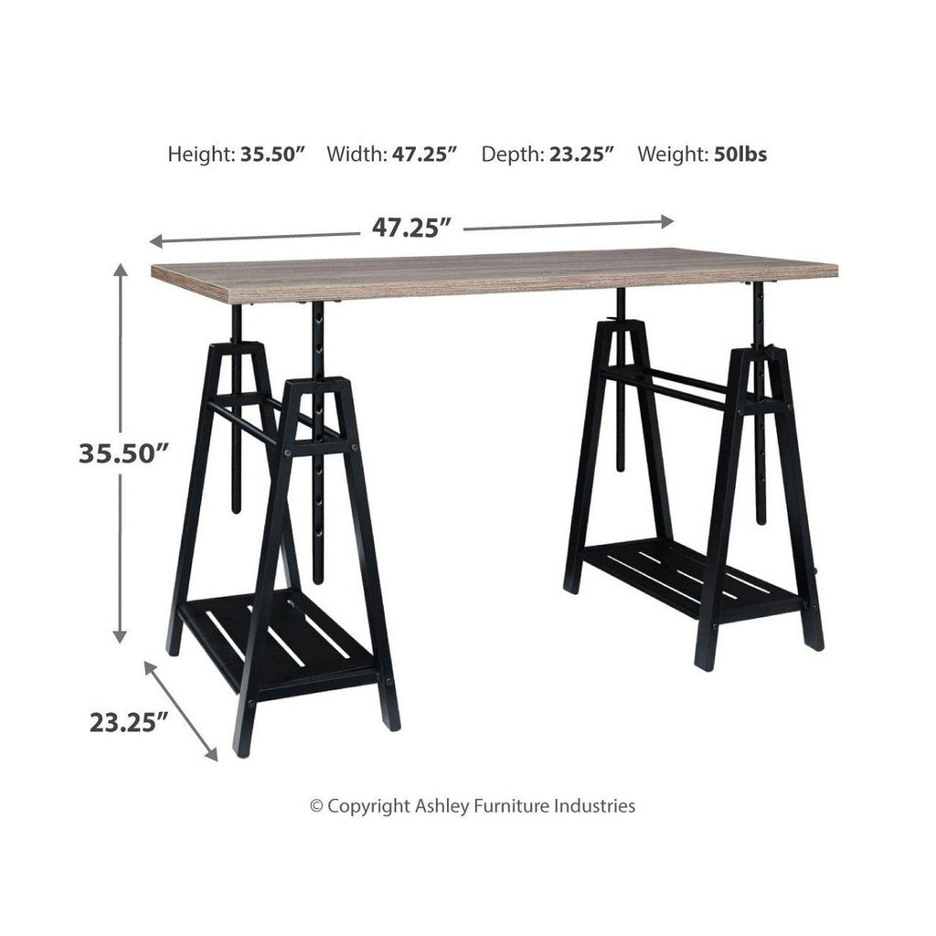 Irene Adjustable Height Desk Ash-Z1430261