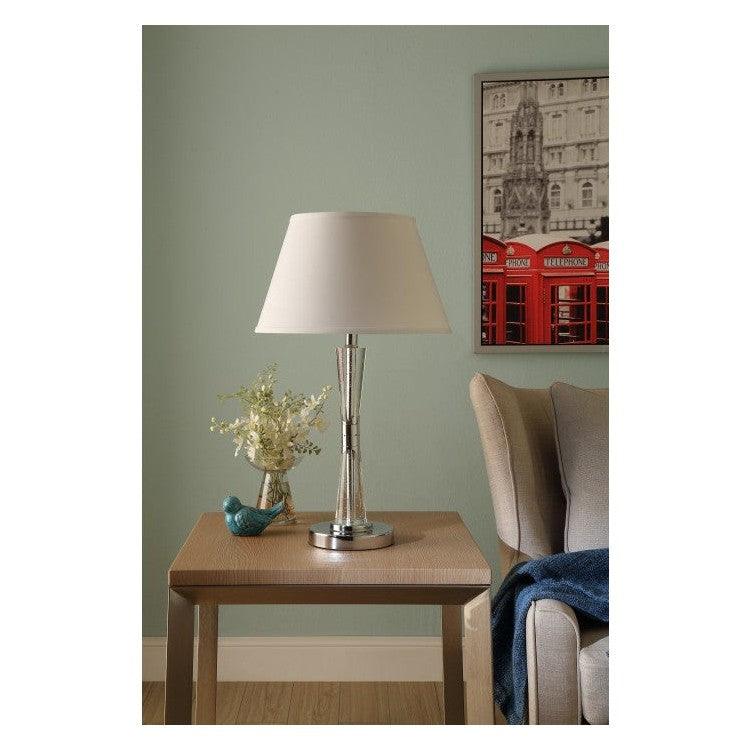 TABLE LAMP, CHROME METAL FINISH H10490R