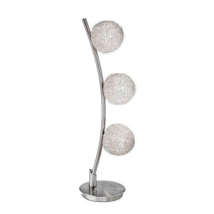 TABLE LAMP, 3 BALLS, CURVED H11302